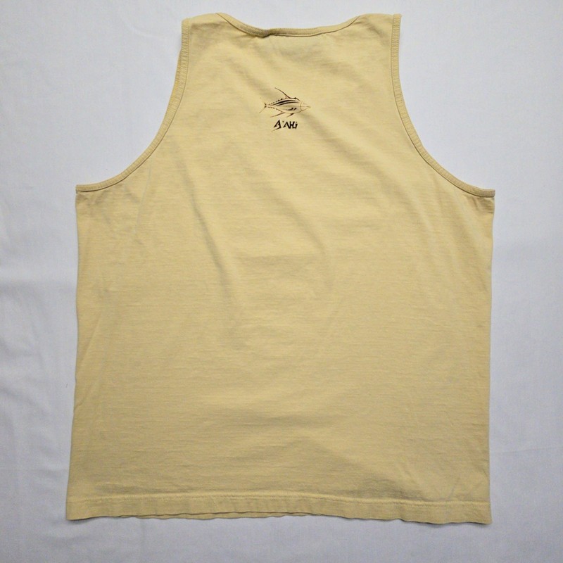 Vintage Pacific Line Ahi Fish Graphic Tank Top Mens Large Hawaii Tee Y2K gallery