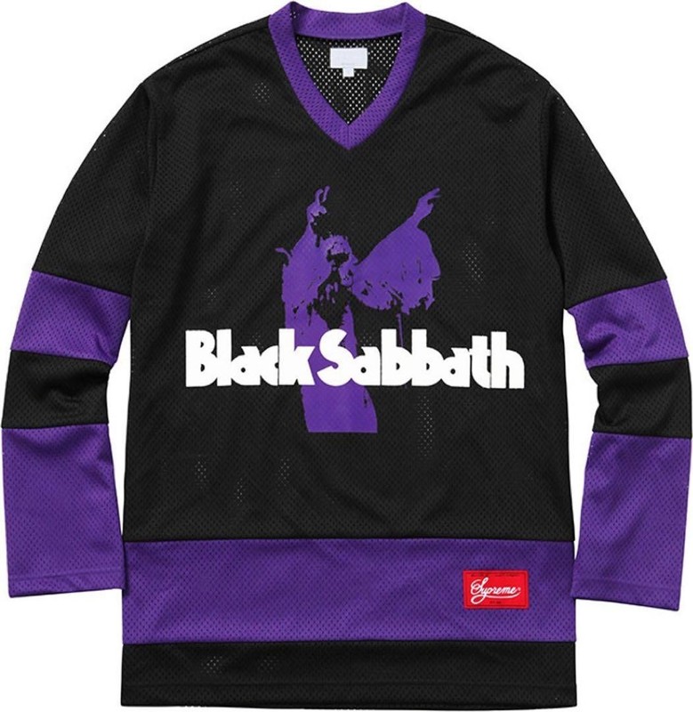 Supreme Black Sabbath Hockey Jersey Size:S 16SS Black Purple New gallery