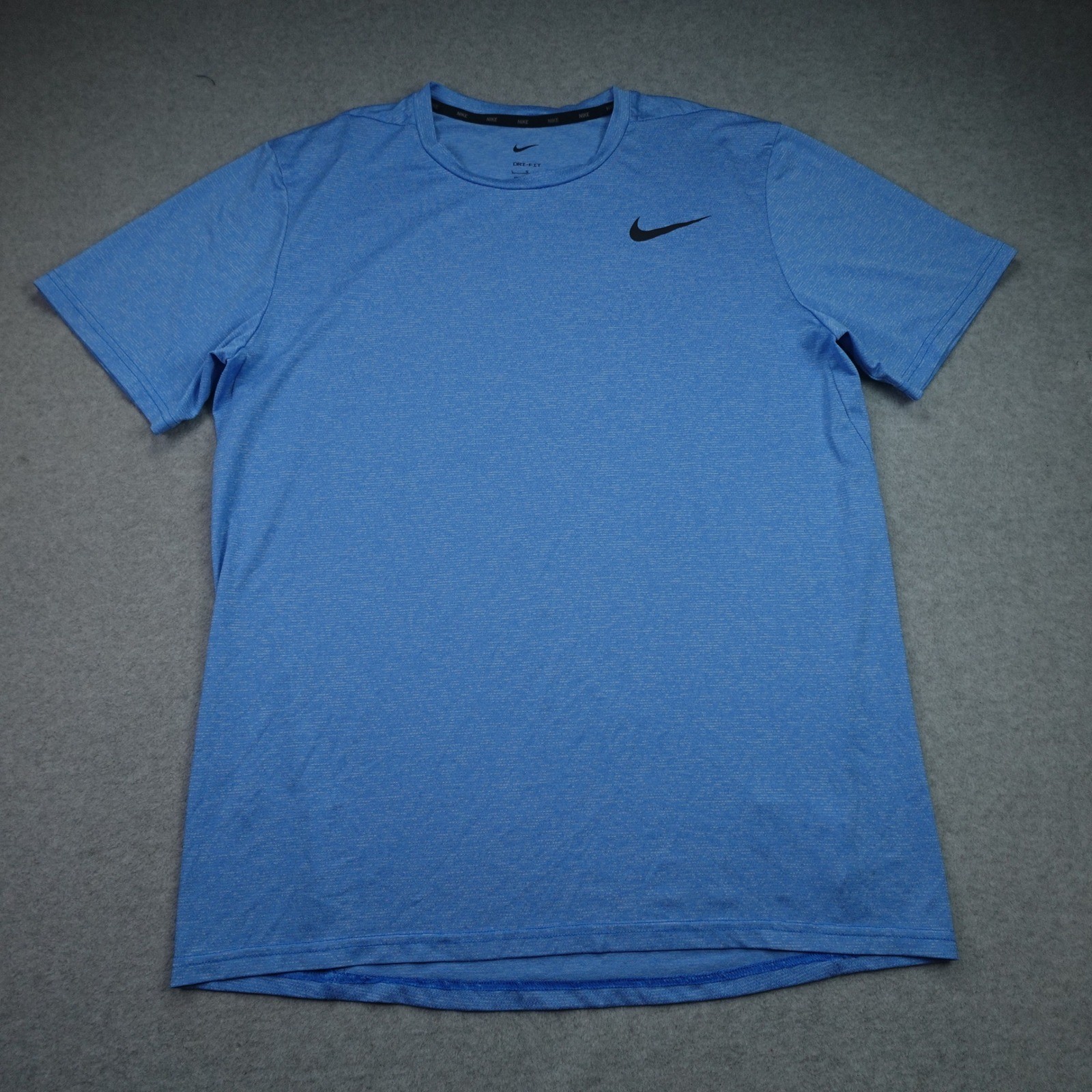 Nike Shirt Mens Large Blue Heathered Activewear Tee Dri-FIT Training gallery