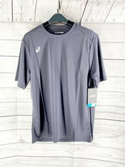 ASICS Mens Dark Gray Circuit 8 Crew Neck T-Shirt