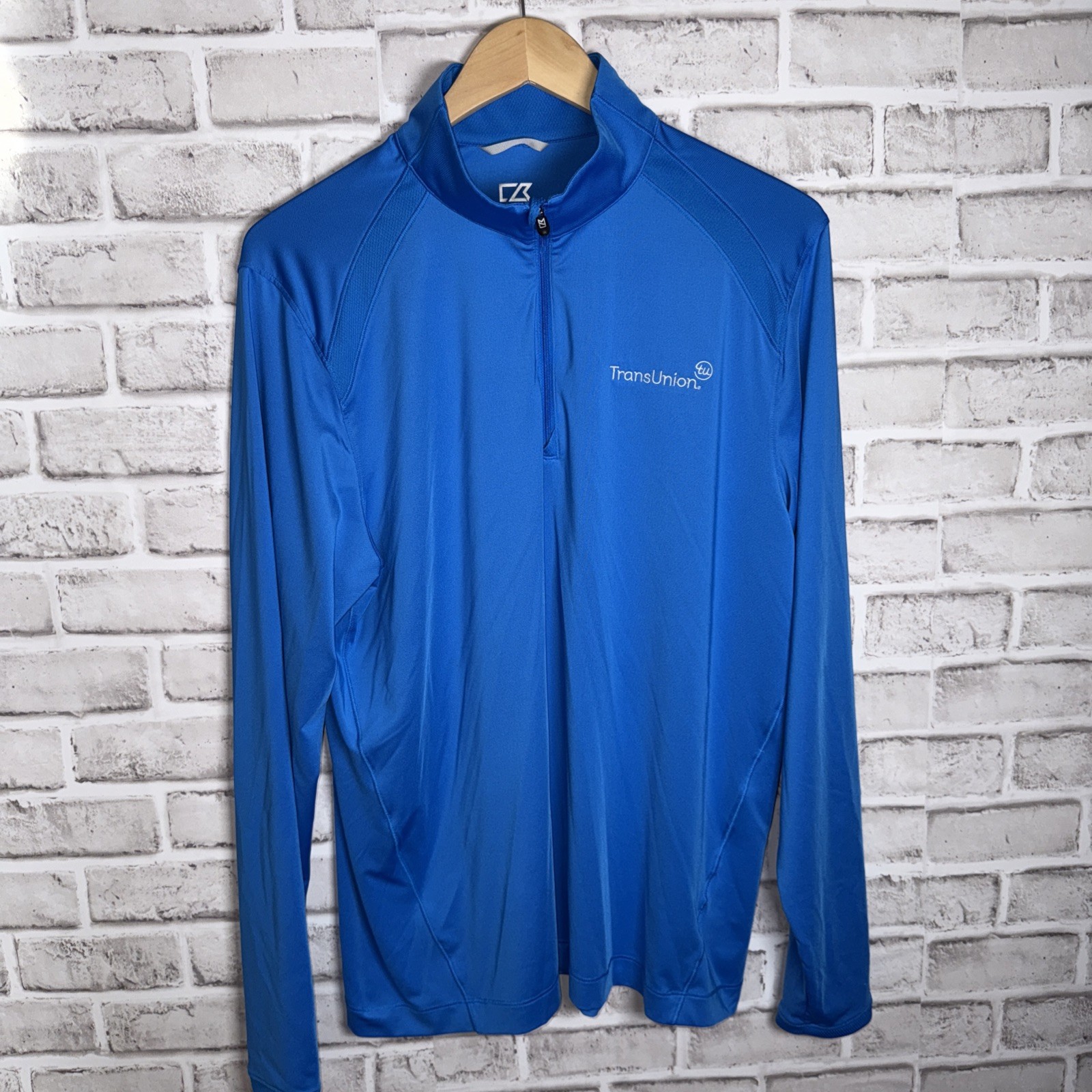 Cutter & Buck Logo CB DryTec 1/4 Zip Pullover Jacket - Men’s Medium M Transunion gallery