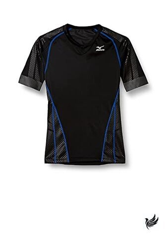 Mizuno Biogear BG7000T Training Short Sleeve K2MJ7A61 Men's Black/Blue Size S gallery
