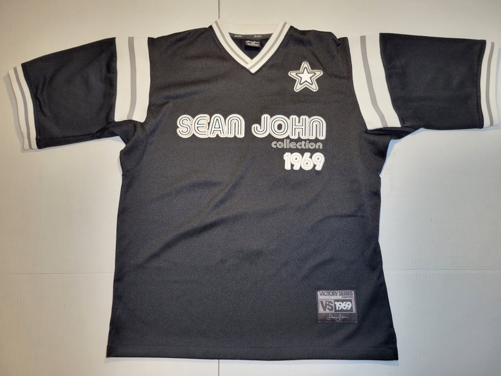 Vintage Sean John Jersey 1969 Victory Series Jersey Hip Hop Black Y2K Mens M VTG gallery