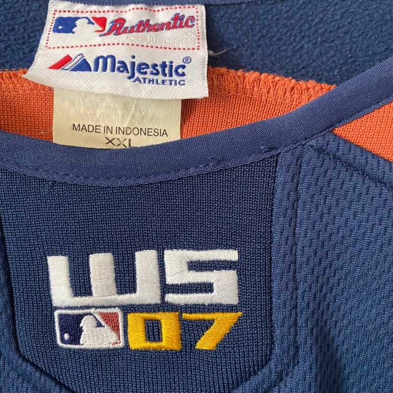 Majestic MLB 2007 World Series Therma Base Pullover Blue Men XXL Long Sleeve gallery