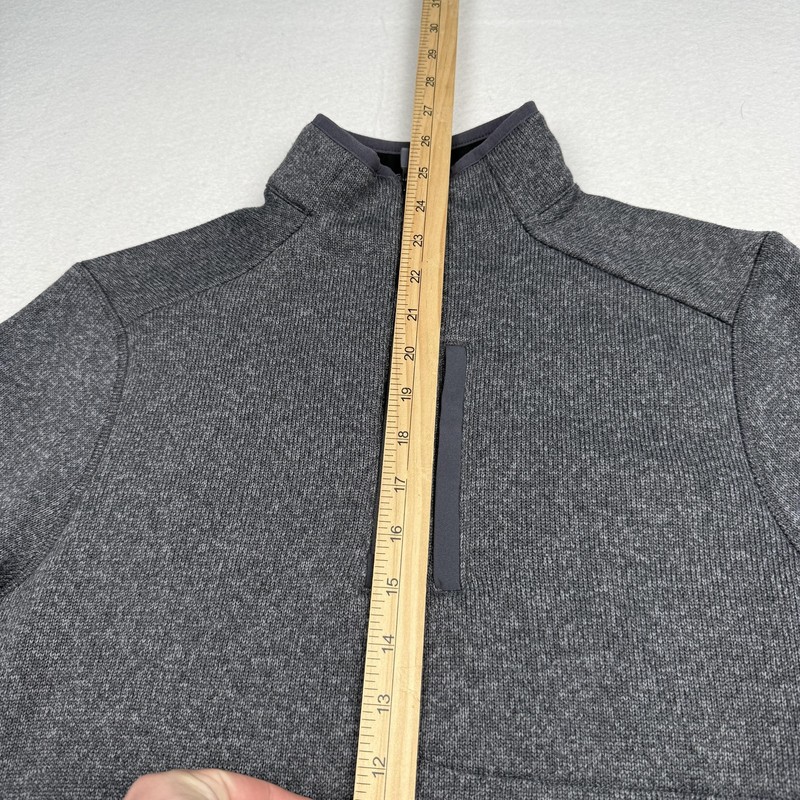 FIGS Pullover Mens Medium Gray 1/4 Zip Long Sleeve Fleece Mock Neck Stretch gallery