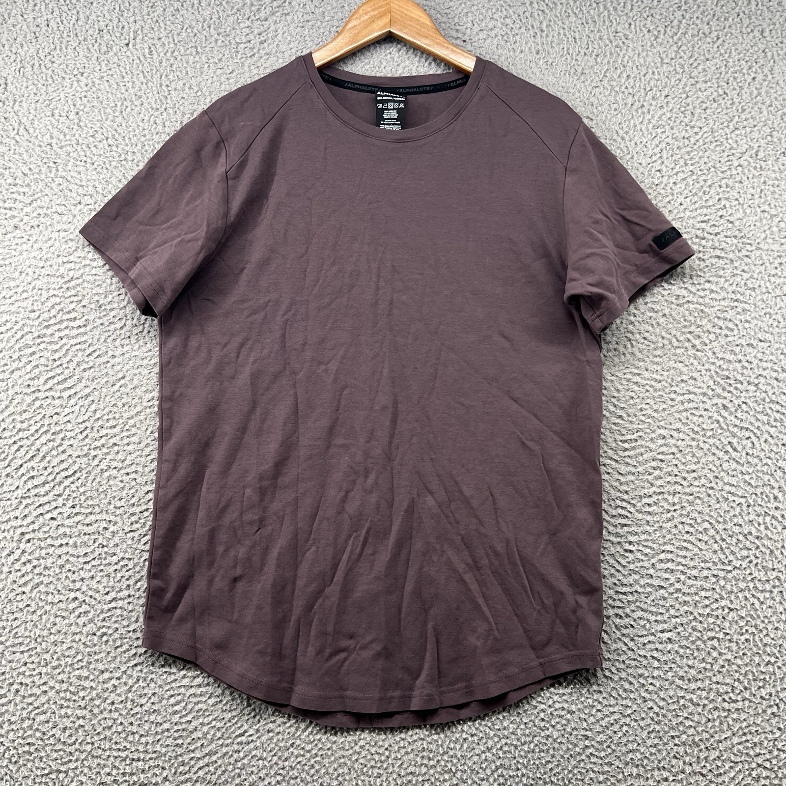 Alphalete Shirt Mens Large Maroon Red Short Sleeve Crewneck Gym Athletic Sports gallery