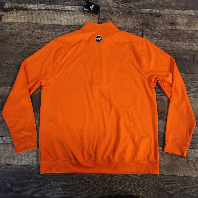 Waggle Golf 1/4 Zip Pullover Mens XL Orange Deer Hunting Performance New W/ Tags gallery