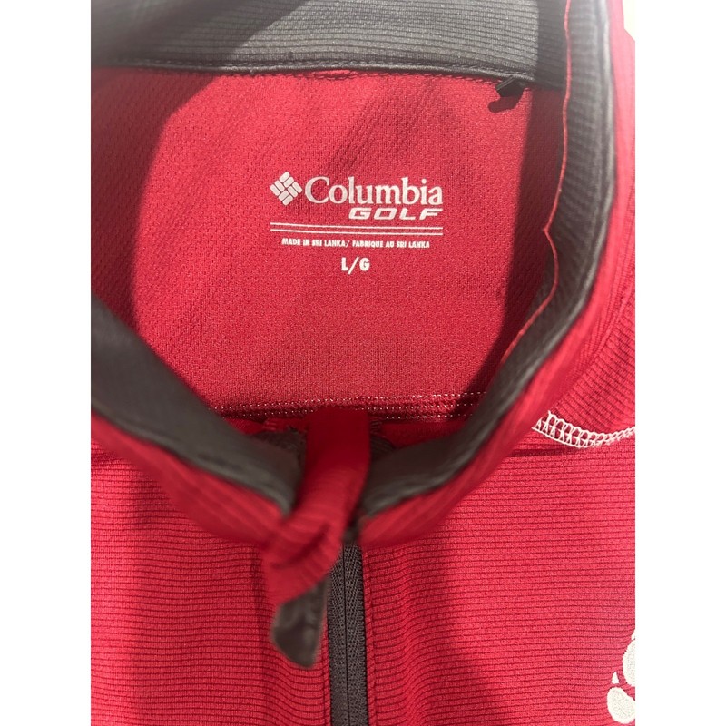 Columbia Golf Mens 1/4 Zip Pullover Long Sleeve Burgundy LW Fleece LG(807) gallery