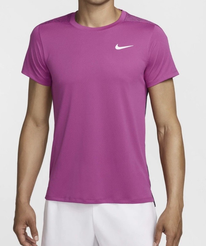 Nike Men’s Sz XL Court Slam Dri-Fit Fuschia Tennis Top T Shirt FQ2018 518 gallery