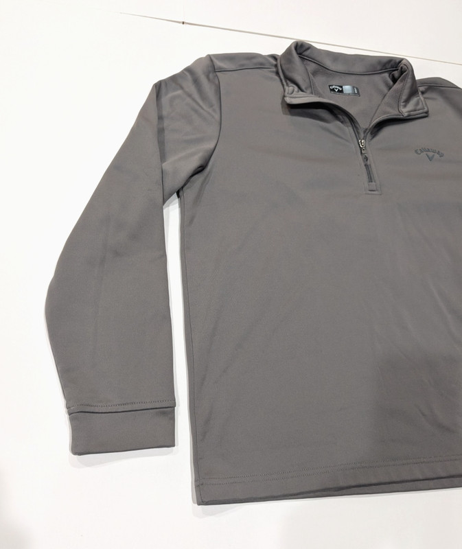 Callaway Pullover Men's L Gray 1/4 Zip Mock Neck Golf Shirt Pockets Ships Free! gallery