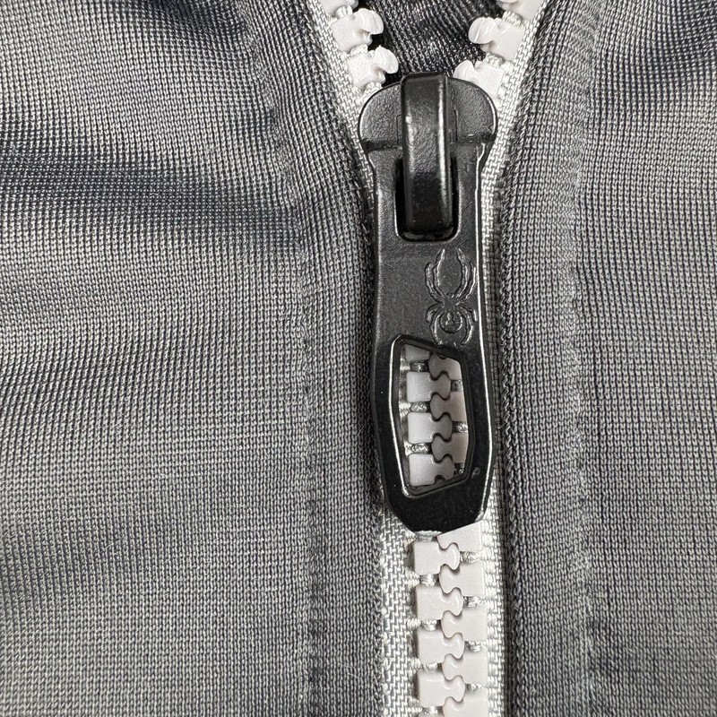 Spyder Pullover Mens M Gray Full Zip High Neck Lightweight Moisture Wicking gallery