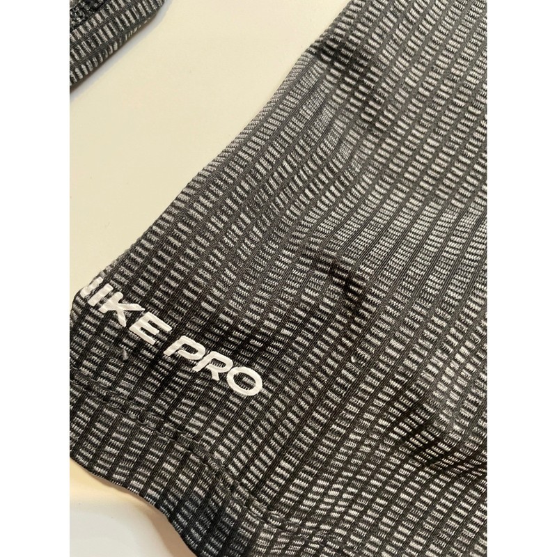 Nike Pro Dri-FIT Mens XXL Long Sleeve Training Shirt Grey Textured Performance gallery