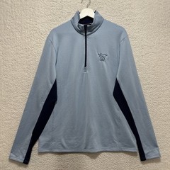KJUS Hydraulic Half Zip Mid-layer HZ Pullover Men’s 50 Blue Long Sleeve Logo NWT