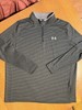 Under Armour ColdGear Infrared 1/4 Zip 2XL Gray Stripe Pullover Loose Fit UA gallery