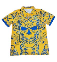 Adidas Tigres UANL Skull Graphic Soccer Polo Jersey Mens Large Slim Fit