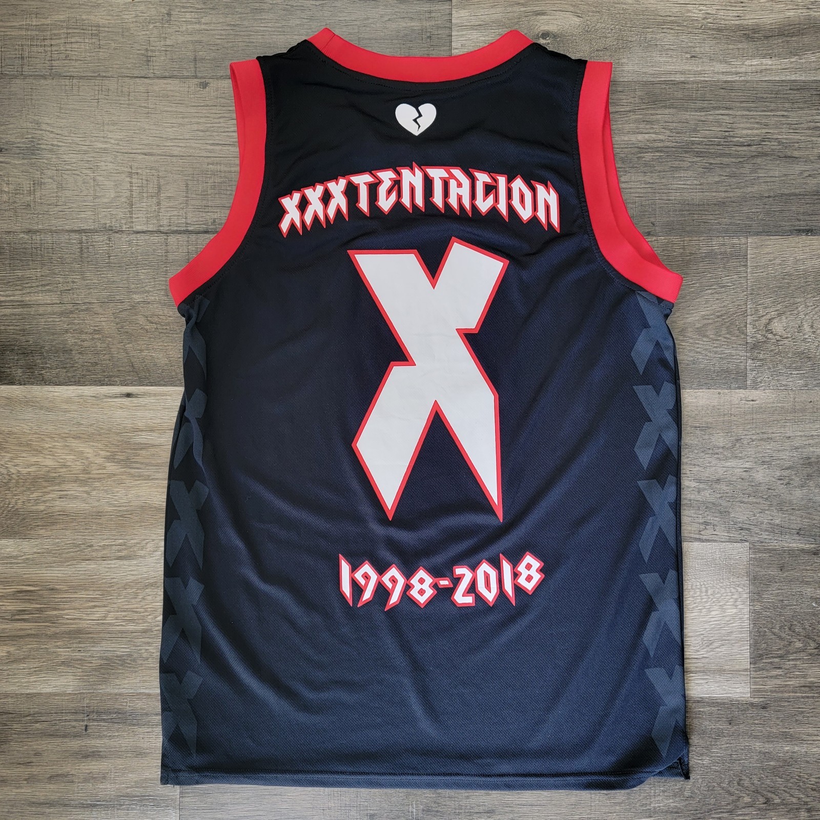 XXXTENTACION Black White Red Basketball Jersey Size M gallery