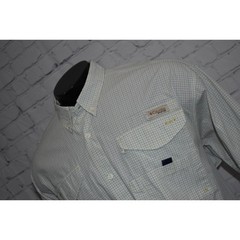 Columbia PFG Performance Fishing Gear Shirt Mens Size XL Vented Blue Yellow