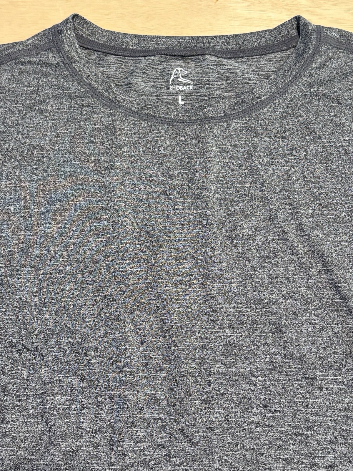 Rhoback T-Shirt Mens Large Gray Performance Short Sleeve Active gallery