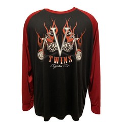 Men’s Motorcycle V Twins Cycles Long Sleeve Performance Shirt Sz 2XL Solar Gear