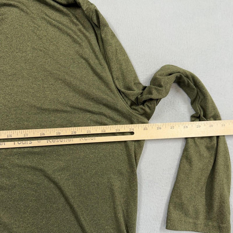 Polo Ralph Lauren Pullover Mens Medium Green 1/4 Zip Long Sleeve Performance Top gallery