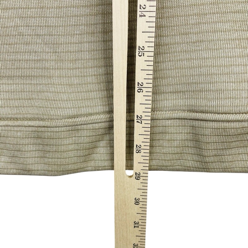 Under Armour Golf Storm 1/4 Zip Sweater Men Lg Tan Stripe Fleece 1373674-200 New gallery