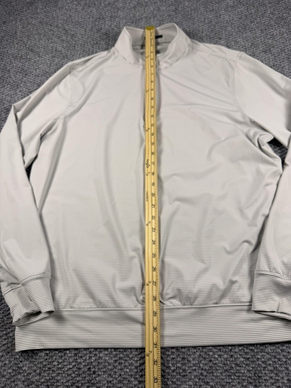 Turtleson Quarter Zip Pullover Mens XL Gray Striped Long Sleeve Mock Neck Top gallery