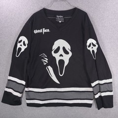 Ghost Face 96 Halloween Booktok Relaxed Hockey Jersey Shirt Mens Large RARE!