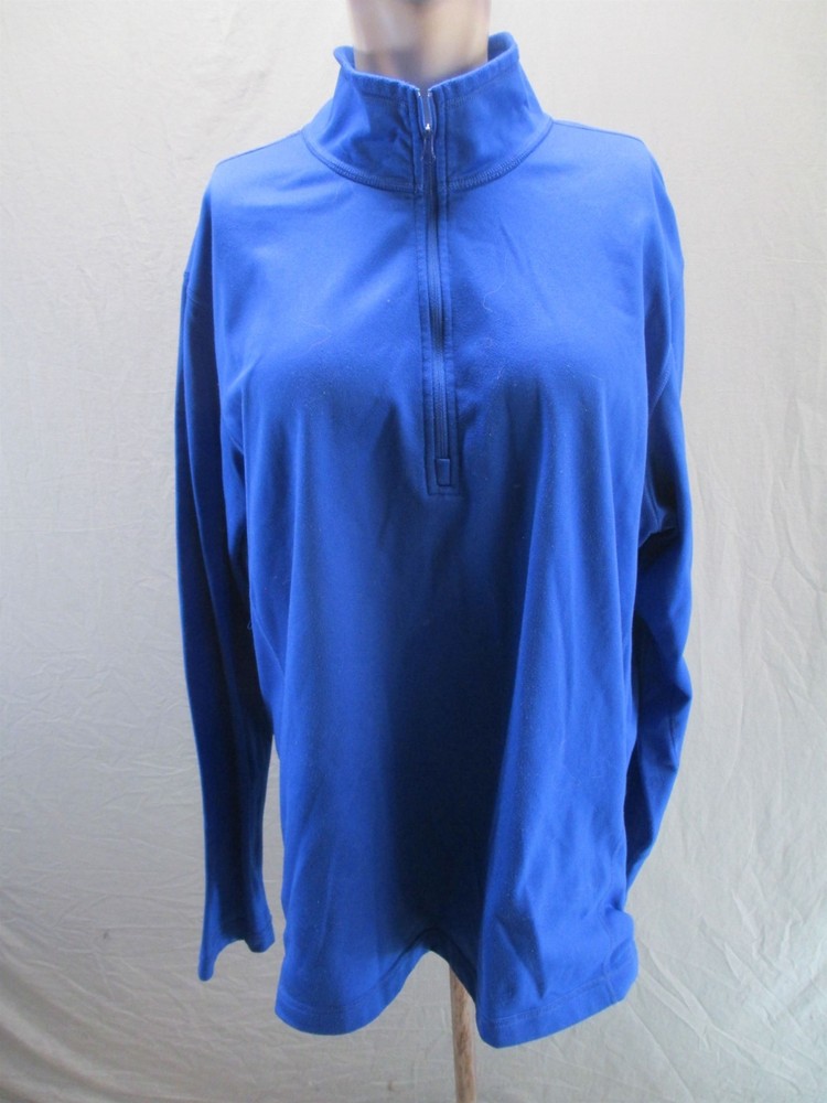 The North Face Size XL Mens Blue 1/2 Zip Soft Shell Hiking Outdoor Pull Over 110