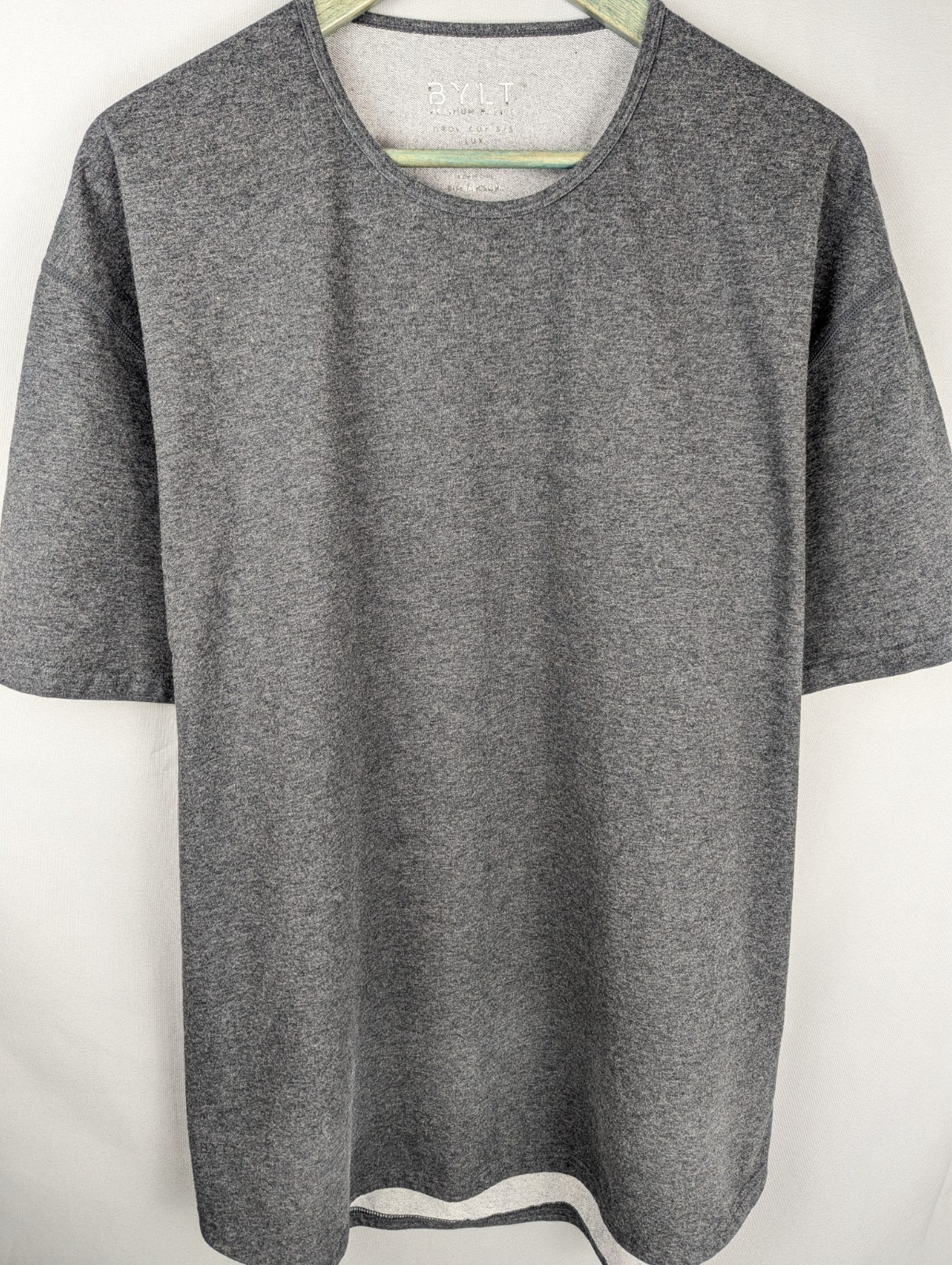 Bylt Shirt Mens 2XL Drop Cut Gym Active Training Performance Comfort Gray T gallery
