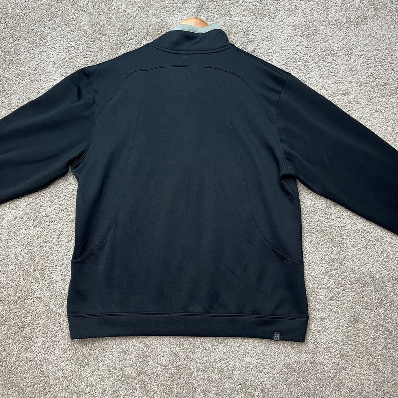 Nike Pullover Men Large Black Long Sleeve Quarter Zip Performance Dri-FIT Swoosh gallery