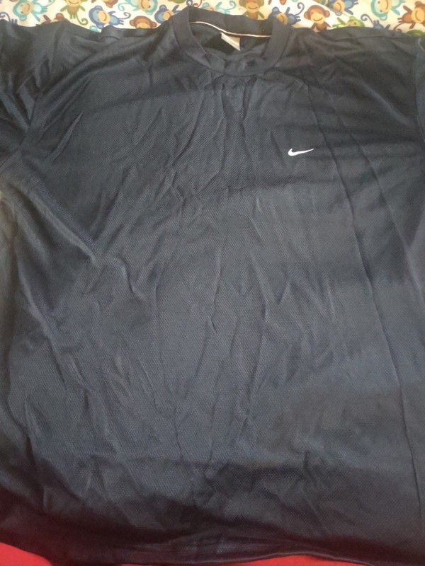 VTG NIKE MESH T SHIRT NAVY BLUE Blank MEN'S XL Football Practice Style gallery