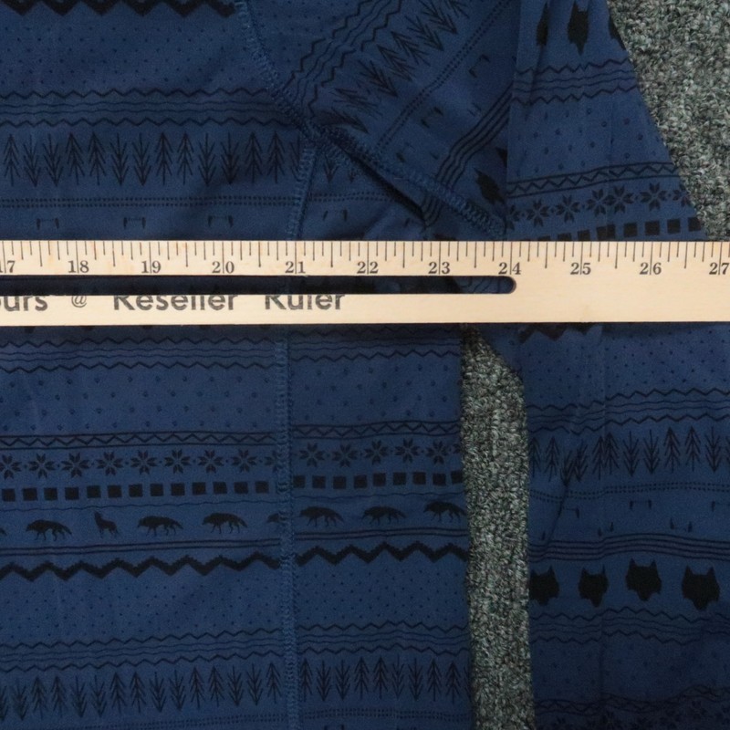 Greyson Pullover Men Large Blue Geo Wolf Print Performance Quarter Zip Midweight gallery