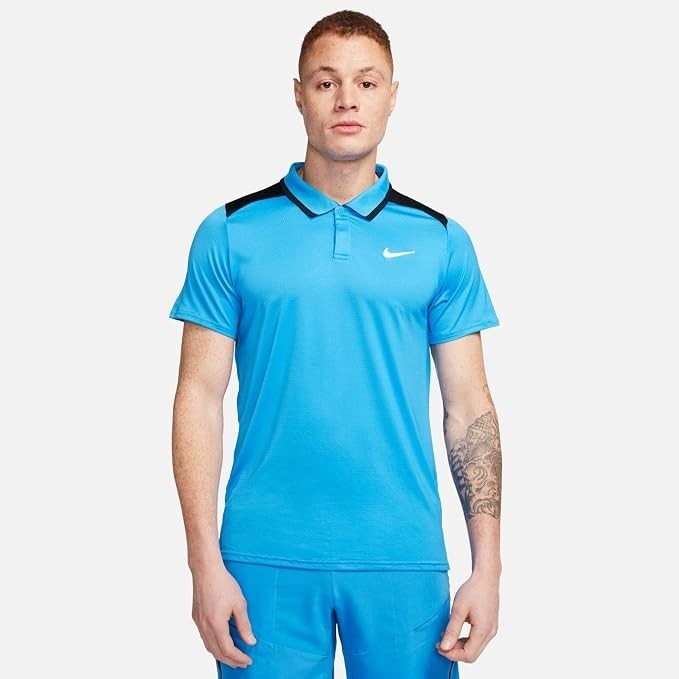 NWT Men's Large Nike Court Advantage Dri-Fit Tennis Polo Shirt L FD5314-435 Blue gallery