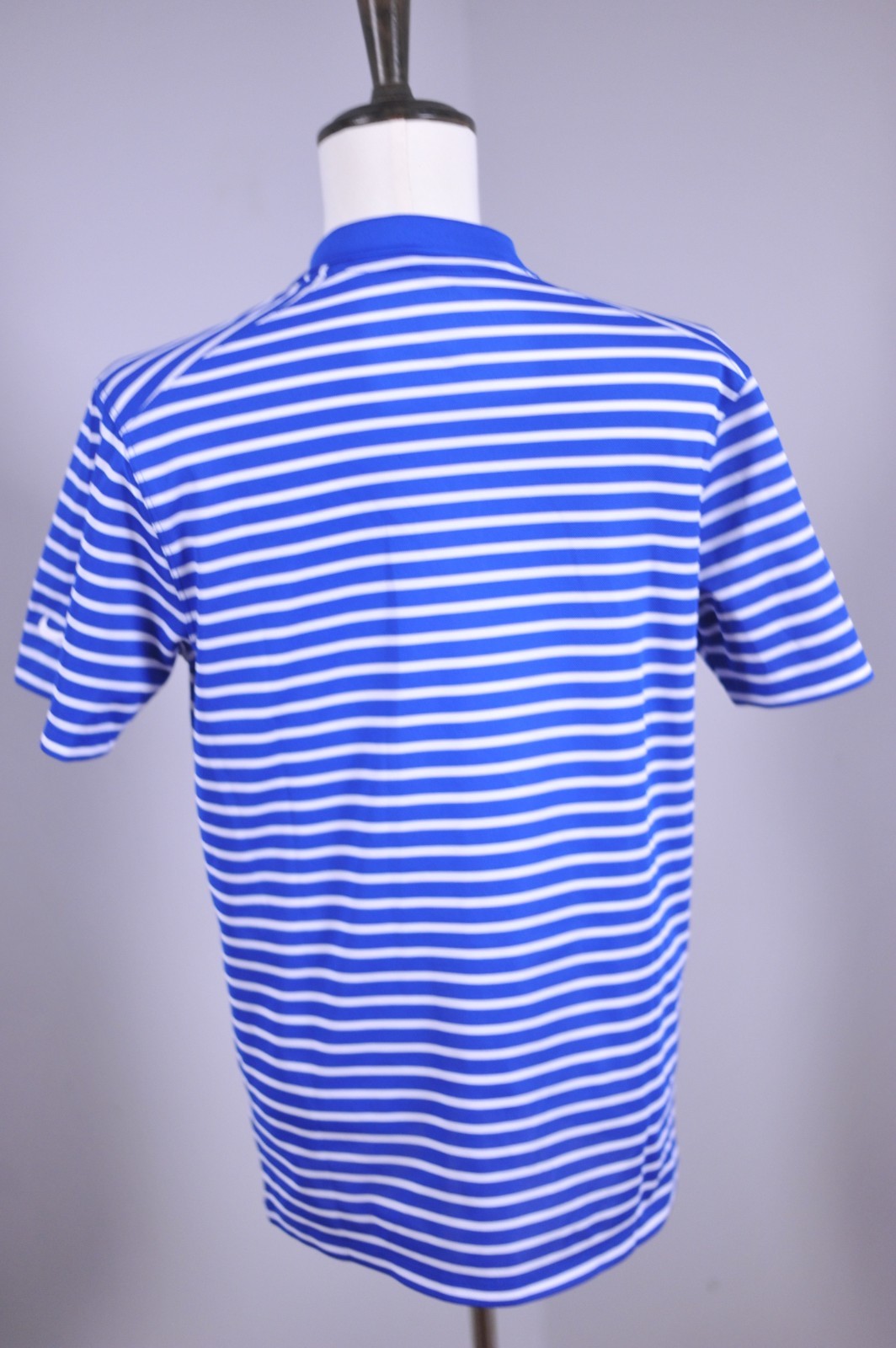 NIke Dri-Fit Performance Polo Shirt Blue Stripe Minnesota Vikings Men's Small S gallery