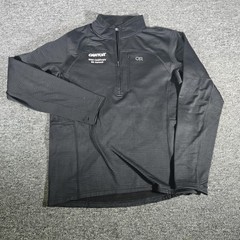 Outdoor Research Tech Grid Pullover Mens L Black 1/4 Zip Fleece Cantor Ski