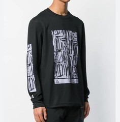 NWT Nike Mens Nikelab ACG Sz 2xl Waffle Long Sleeve Shirt Black White Rare OOP