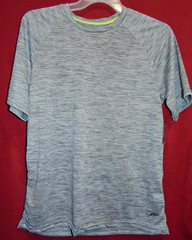 Men’s PRO PLAYER Size L Gray & Black Marled (Stripe) Activewear Top NEW w/ TAGS