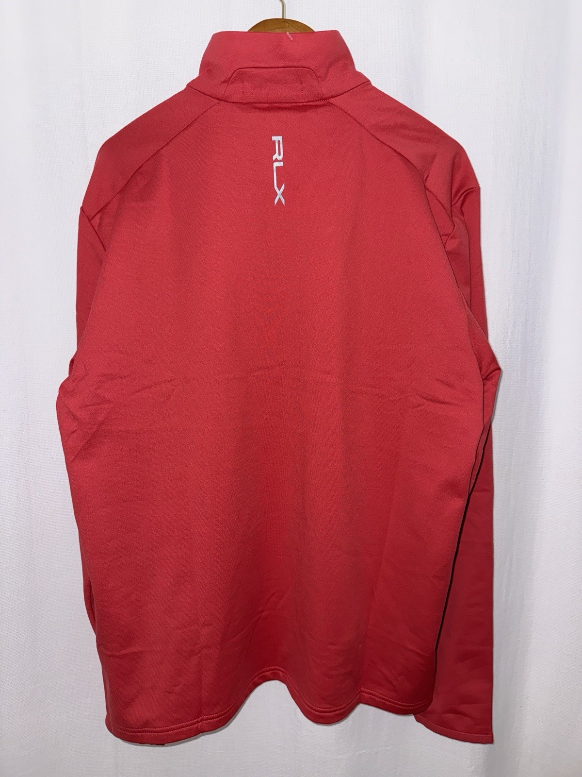Ralph Lauren RLX Luxury Fleece 1/4 Half Zip Pullover Golf Starboard Red Size M gallery