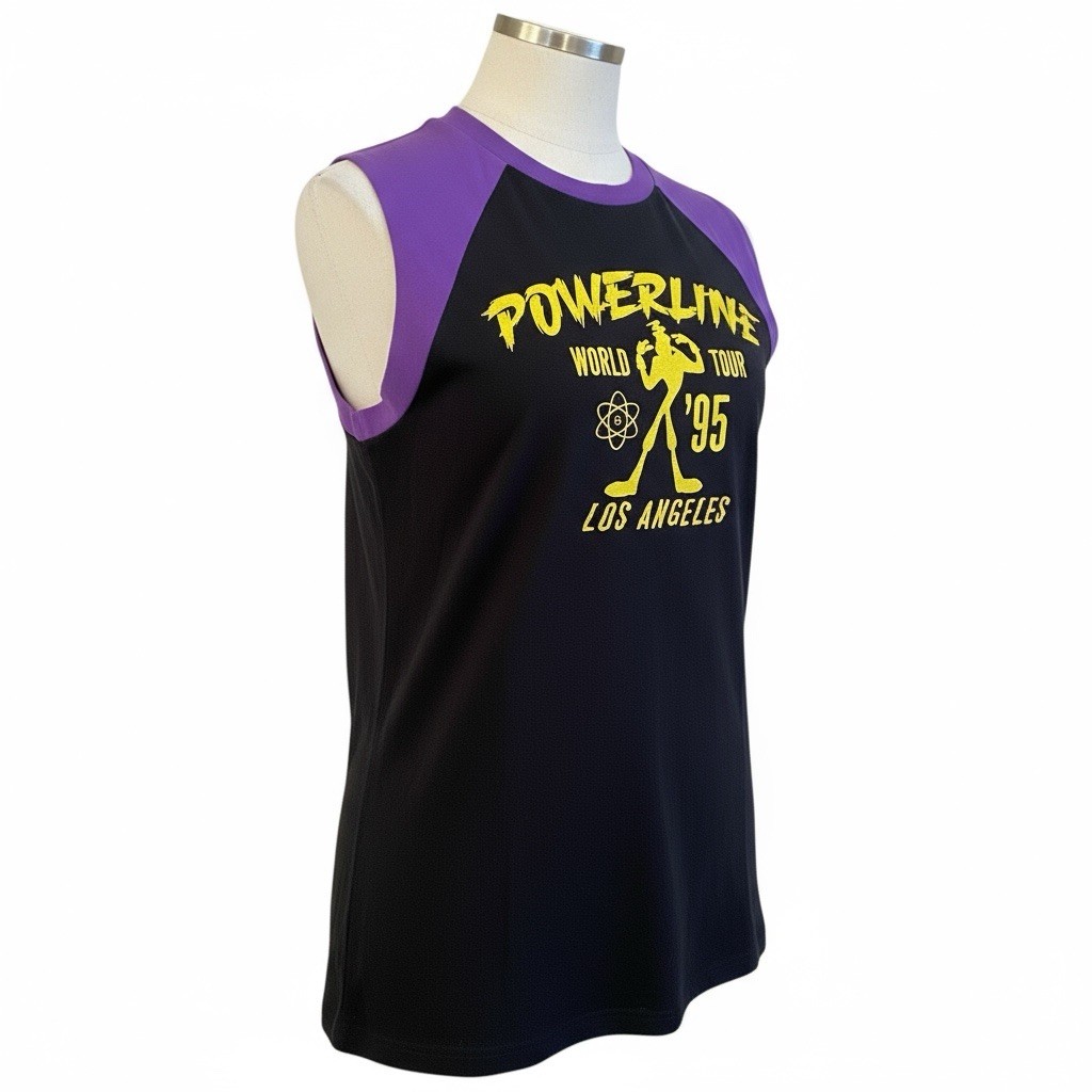 Disney A Goofy Movie Powerline World Tour Embroidered Tank Top Size Small gallery