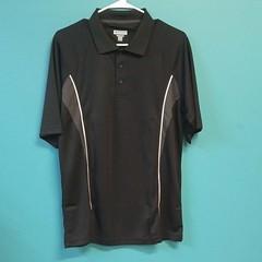 Augusta Sportswear Moisture Management Black Gray Polo Shirt Men’s M