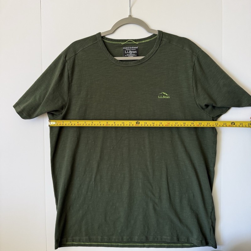 LL Bean Men’s Insect Shield Green Tshirt Large gallery