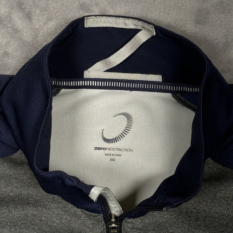 Zero Restriction 1/4 Zip Pullover Men 2XL XXL Z425 Performance Golf Gray L1016 gallery