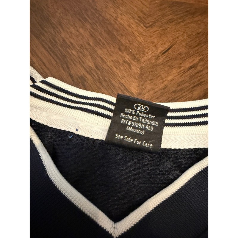 Starter Mens V-Neck Mesh Athletic Jersey Shirt Navy Blue Size 2XL RN70892 gallery