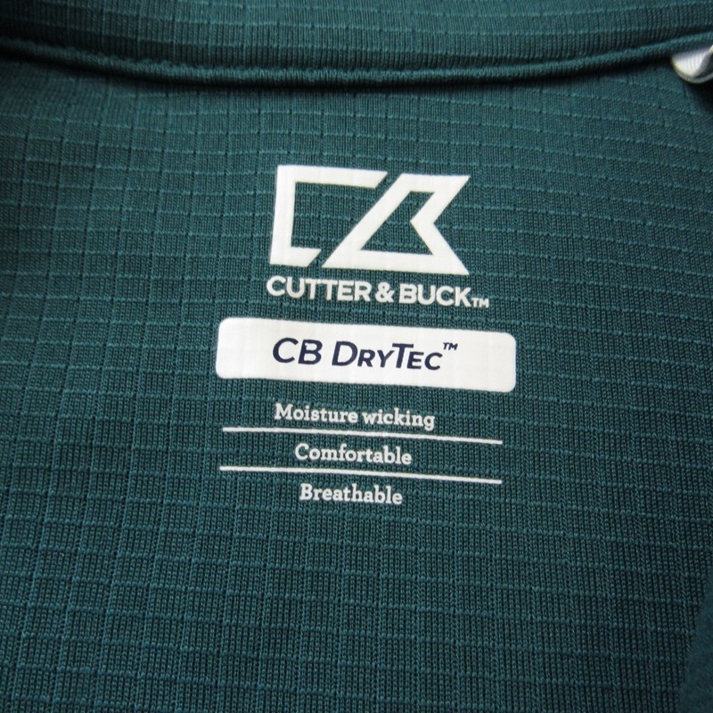 Cutter and Buck Pullover Mens Medium CB WeatherTec Ridge Golf Green 1/2 Zip gallery