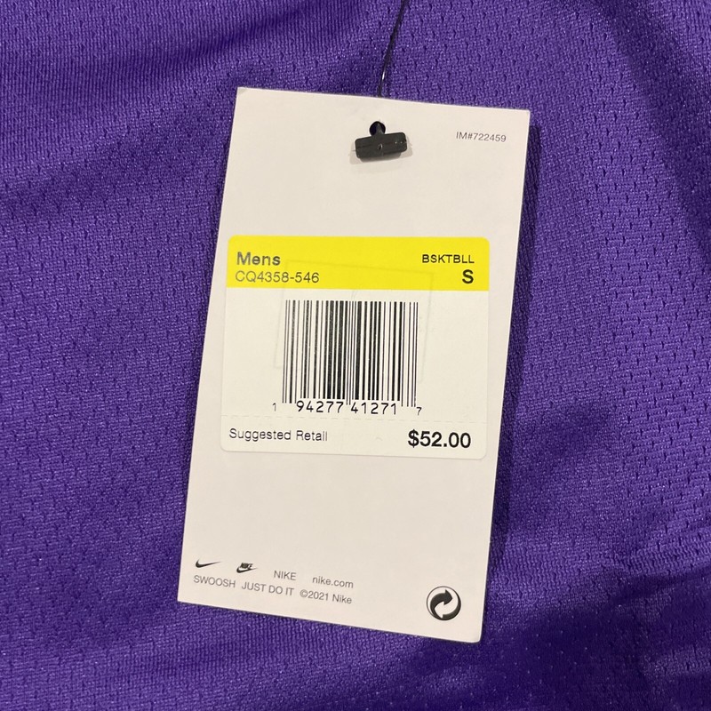 Nike Team Mens Size S Dri-FIT Reversible Basketball Practice Jersey Purple White gallery