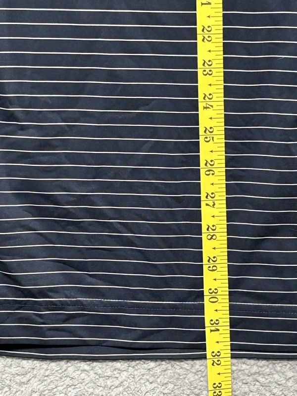 FootJoy Mens L Blue White Striped Polo Performance Golf Shirt Active FJ gallery
