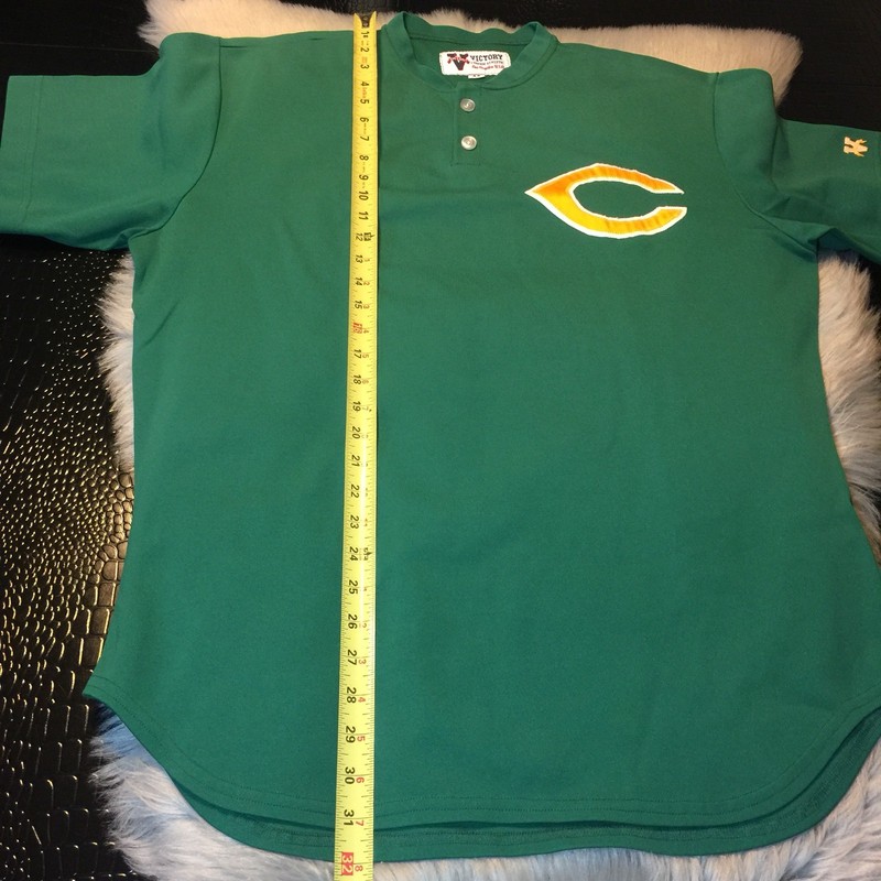 Victory Sports Company Custom Athletic Green Baseball Jersey #14 Size 44 gallery