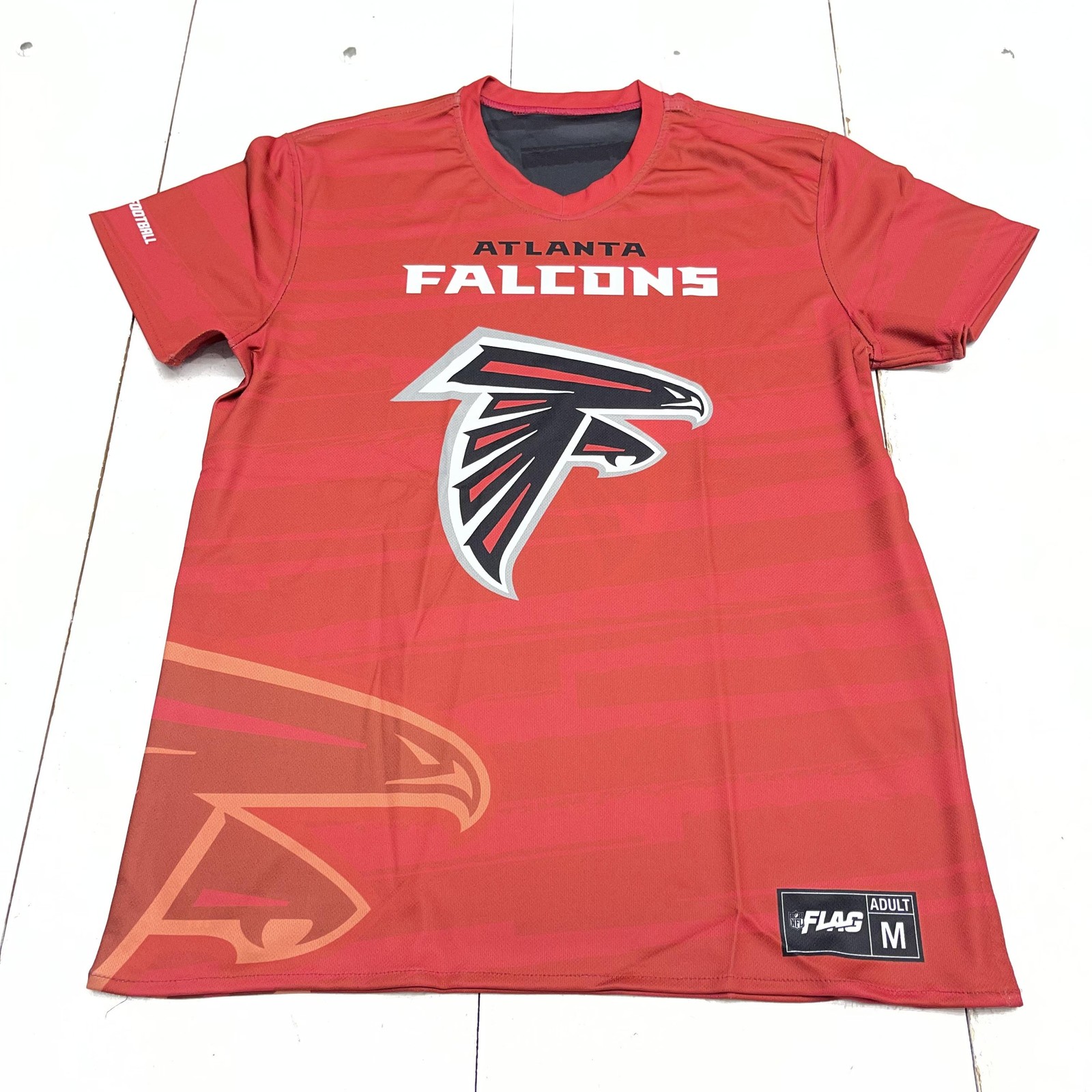 Atlanta Falcons Jersey Mens Medium Red Black NFL Football Reversible NFL Flag gallery
