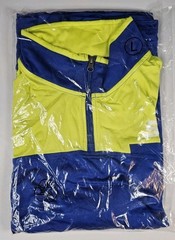 NEW Official Snap On Tools Tool Blue Yellow 1/4 Zip Athletic Top Shirt LARGE