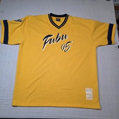 Vintage Fubu Jersey Yellow Mens Size XXXL #05 Street Wear 90s y2k Embroidered